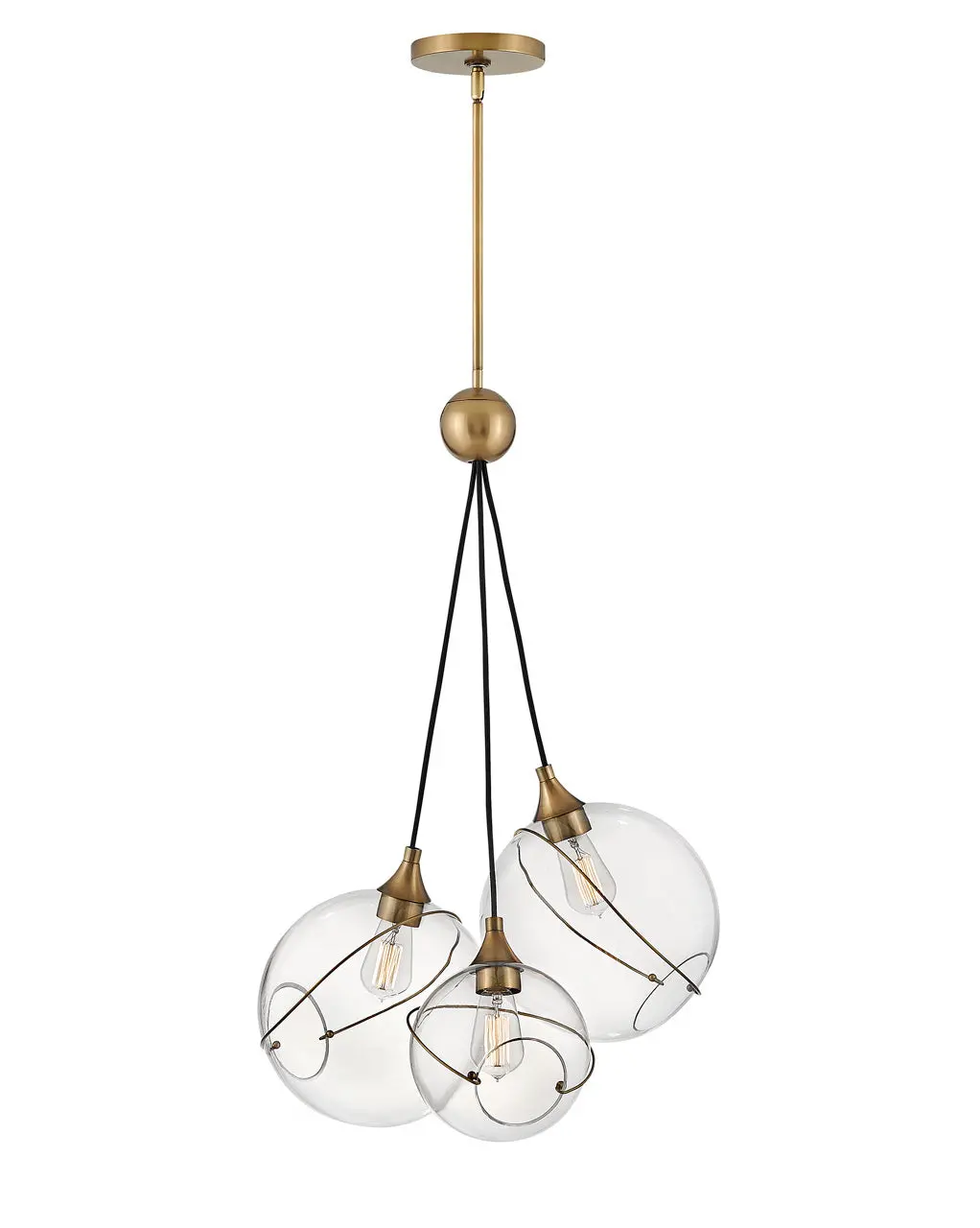 Skye Led Pendant In Heritage Brass 1