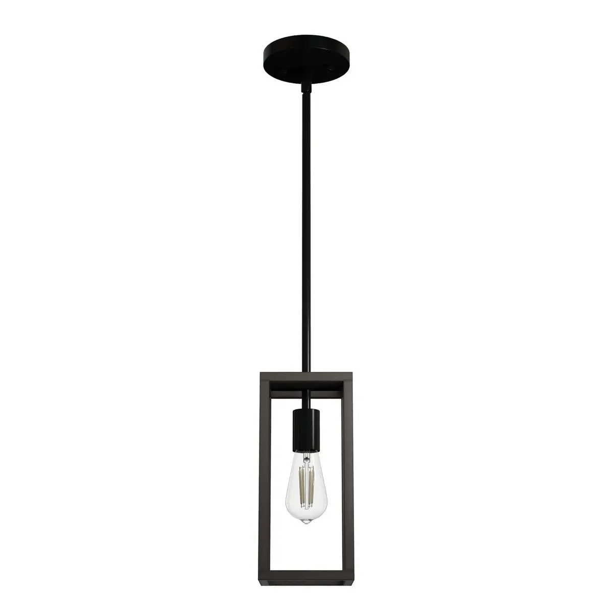 Squire Manor One Light Mini Pendant In Matte Black 1