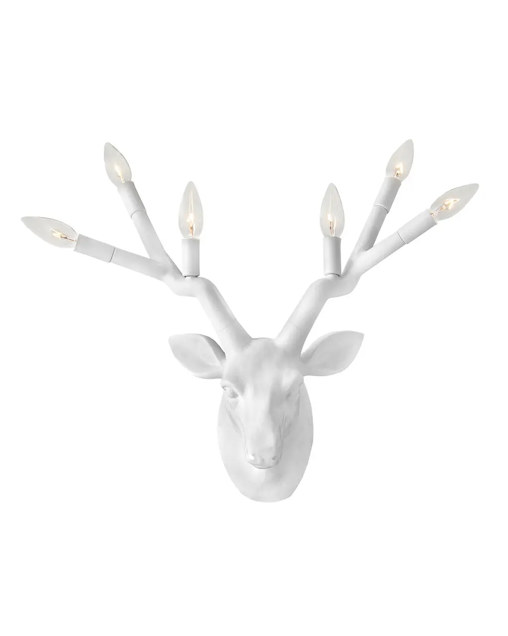 Stag Led Wall Sconce In Chalk White 1