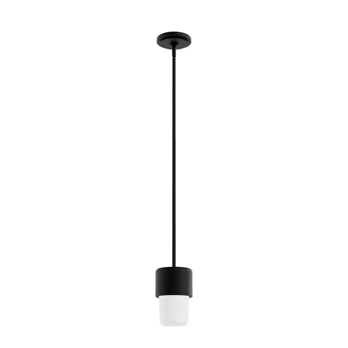 Station One Light Mini Pendant In Natural Black Iron 1