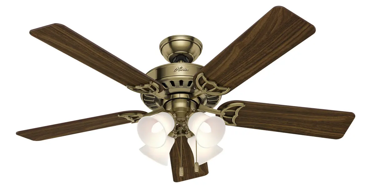 Studio Series 52" Ceiling Fan In Antique Brass 1