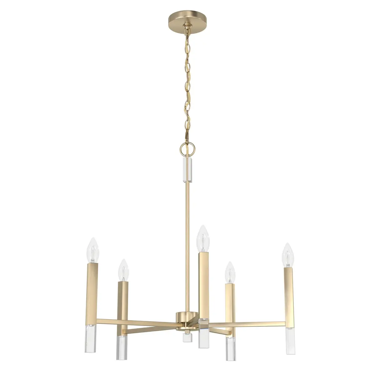 Sunjai Five Light Chandelier In Alturas Gold 1