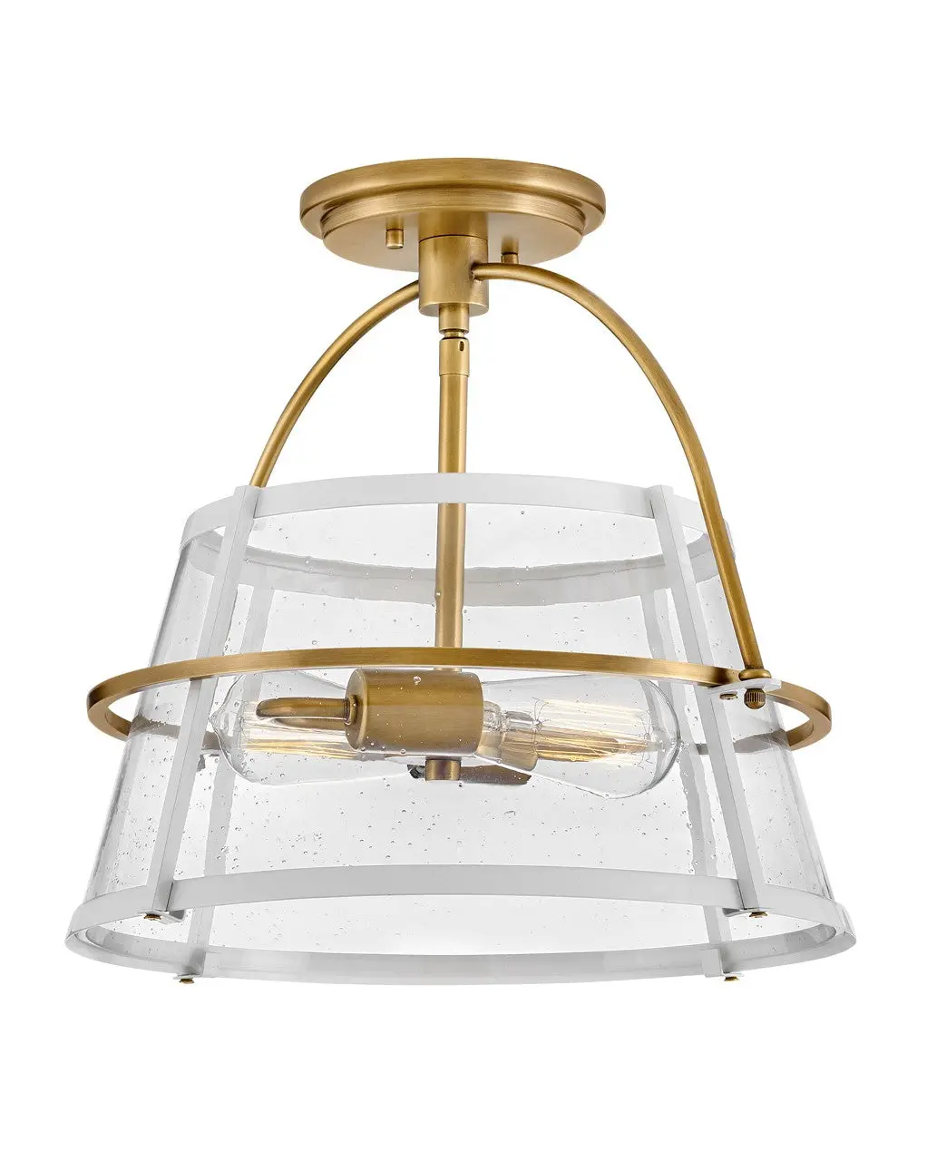 Tournon Led Semi-Flush Mount In Heritage Brass 1