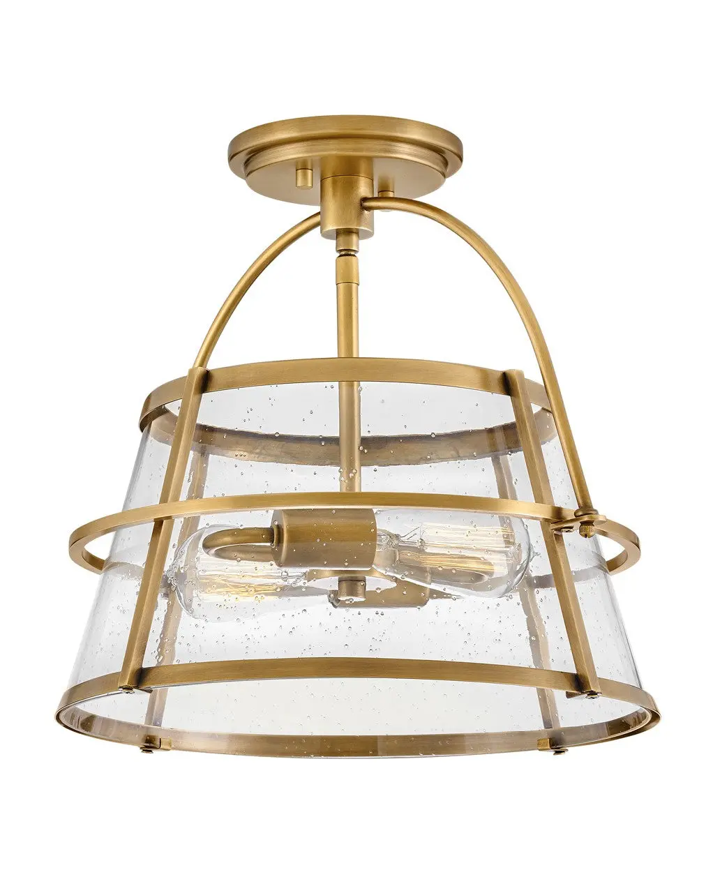 Tournon Led Semi-Flush Mount In Heritage Brass 1