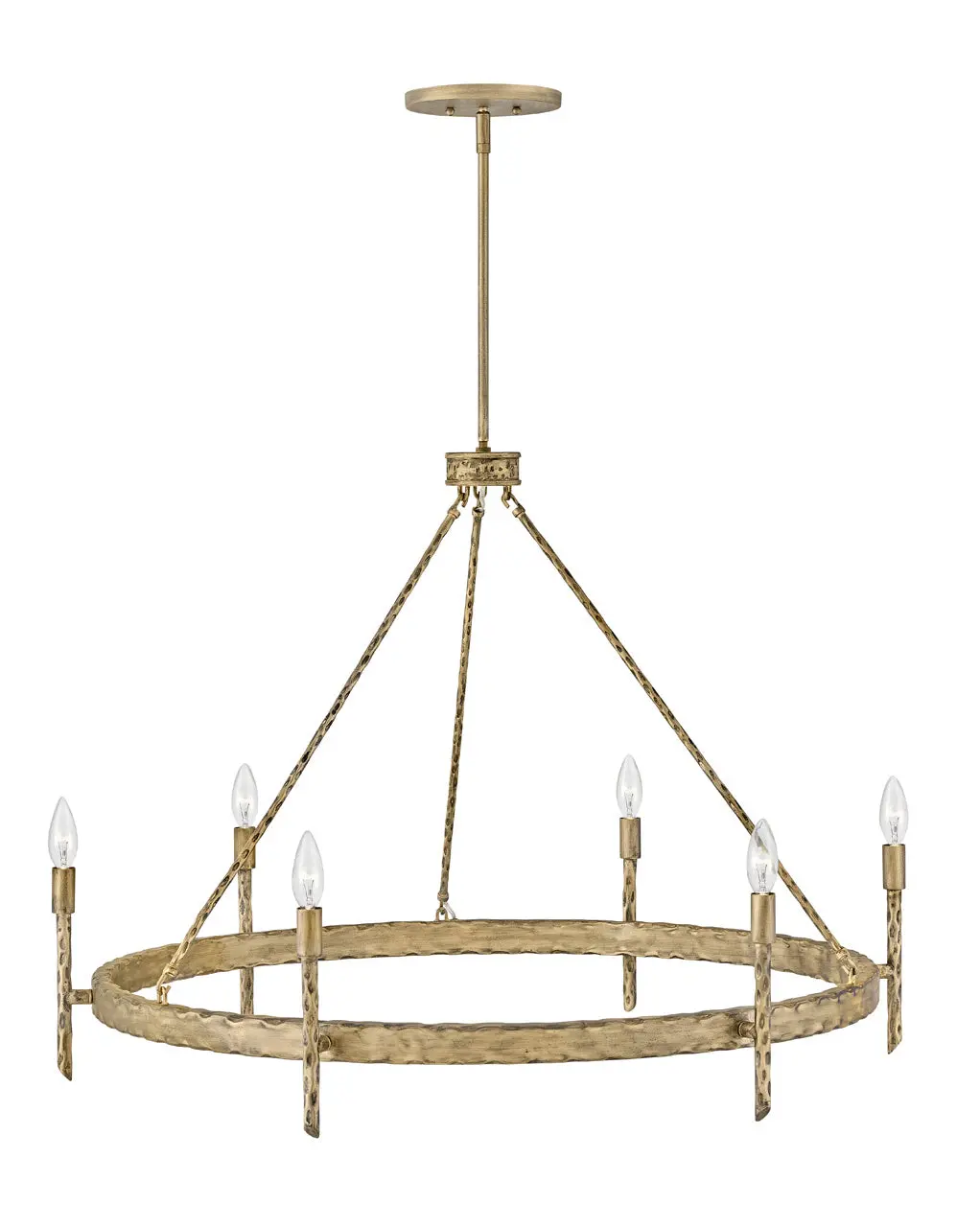 Tress Led Chandelier In Champagne Gold 1