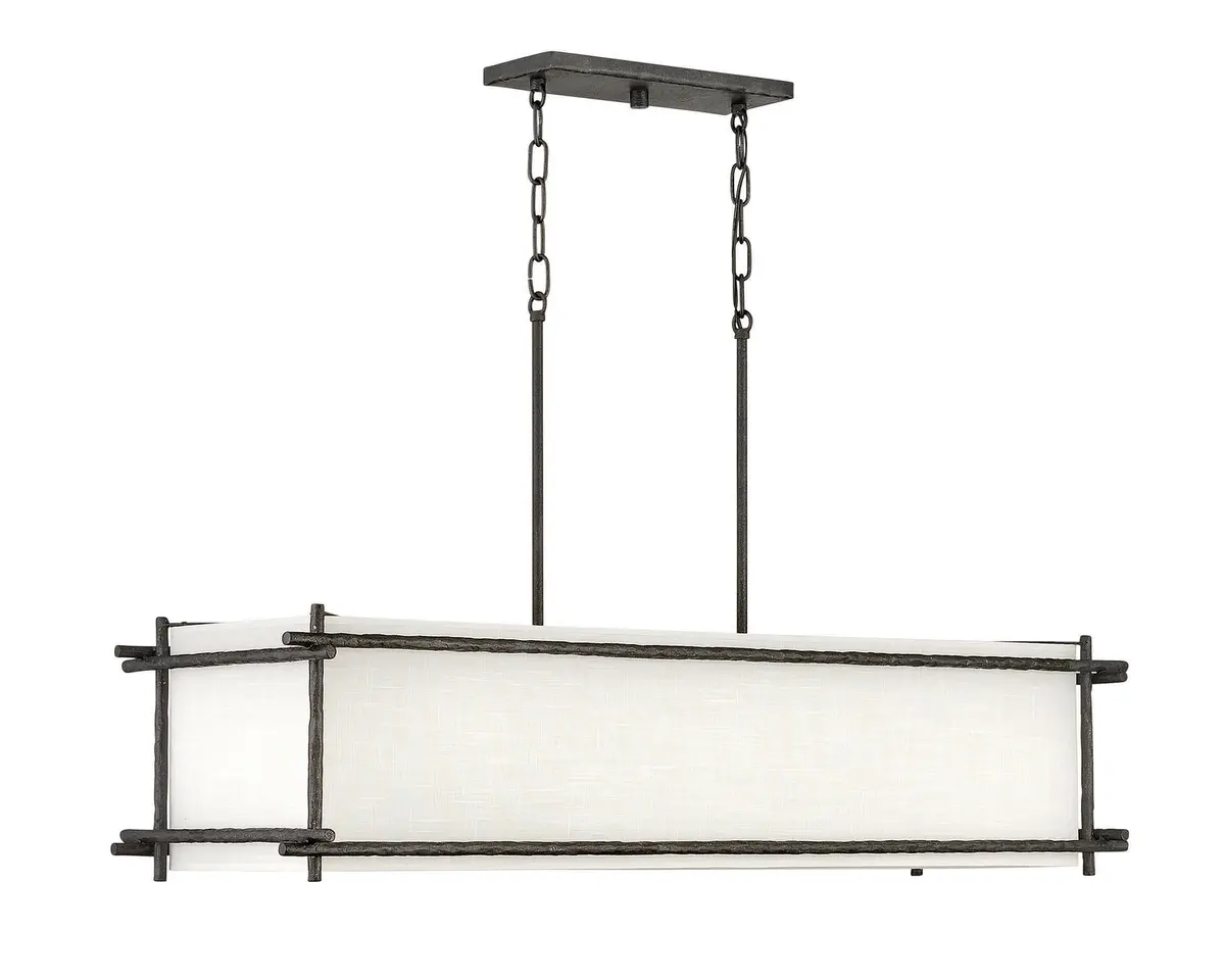 Tress Led Chandelier In Forged Iron 1