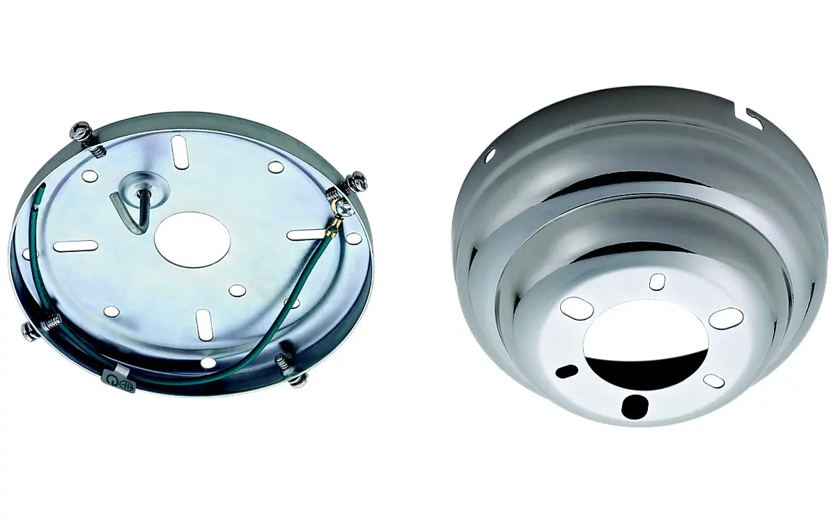 Universal Canopy Kit Flush Mount Canopy In Polished Nickel 1