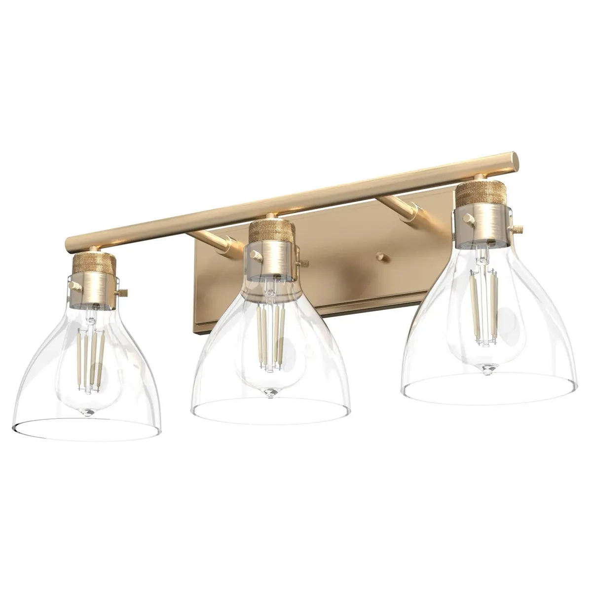 Van Nuys Three Light Vanity In Alturas Gold 1