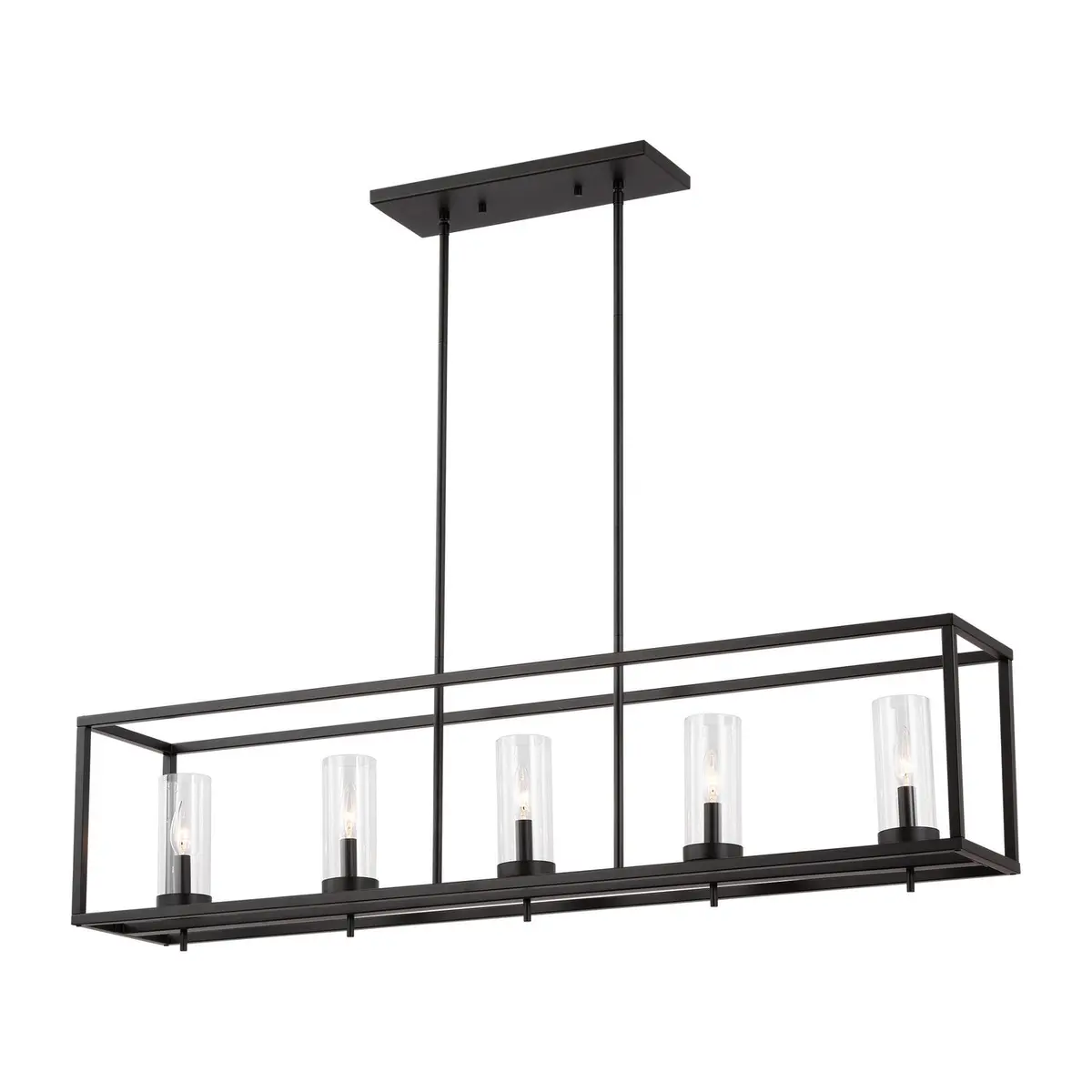 Visual Comfort Studio Five Light Island Pendant 1
