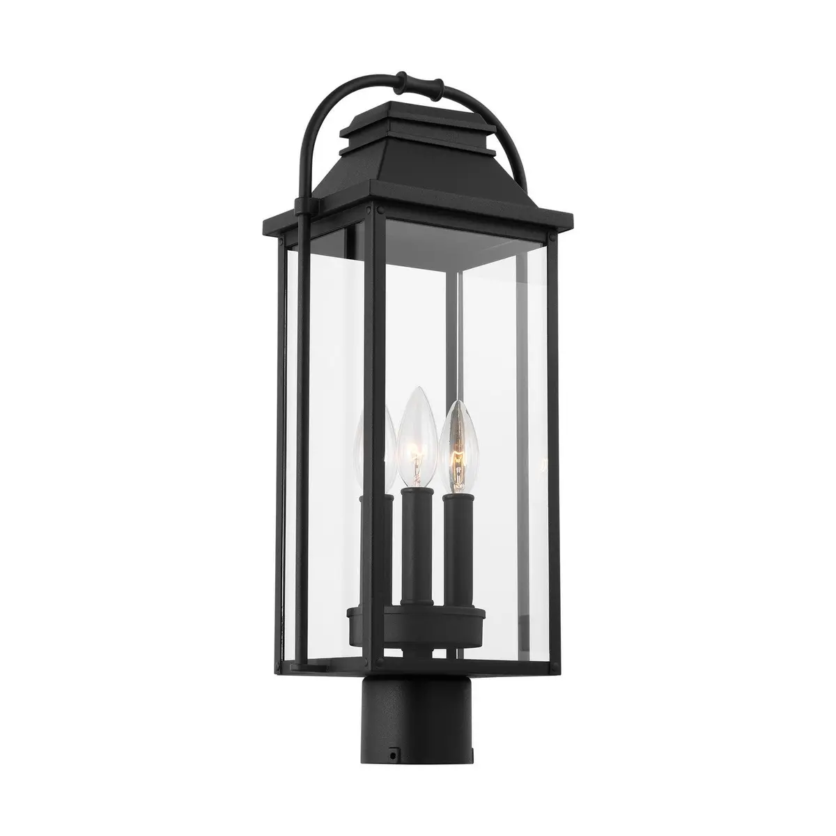 Visual Comfort Studio Three Light Outdoor Post Lantern 1