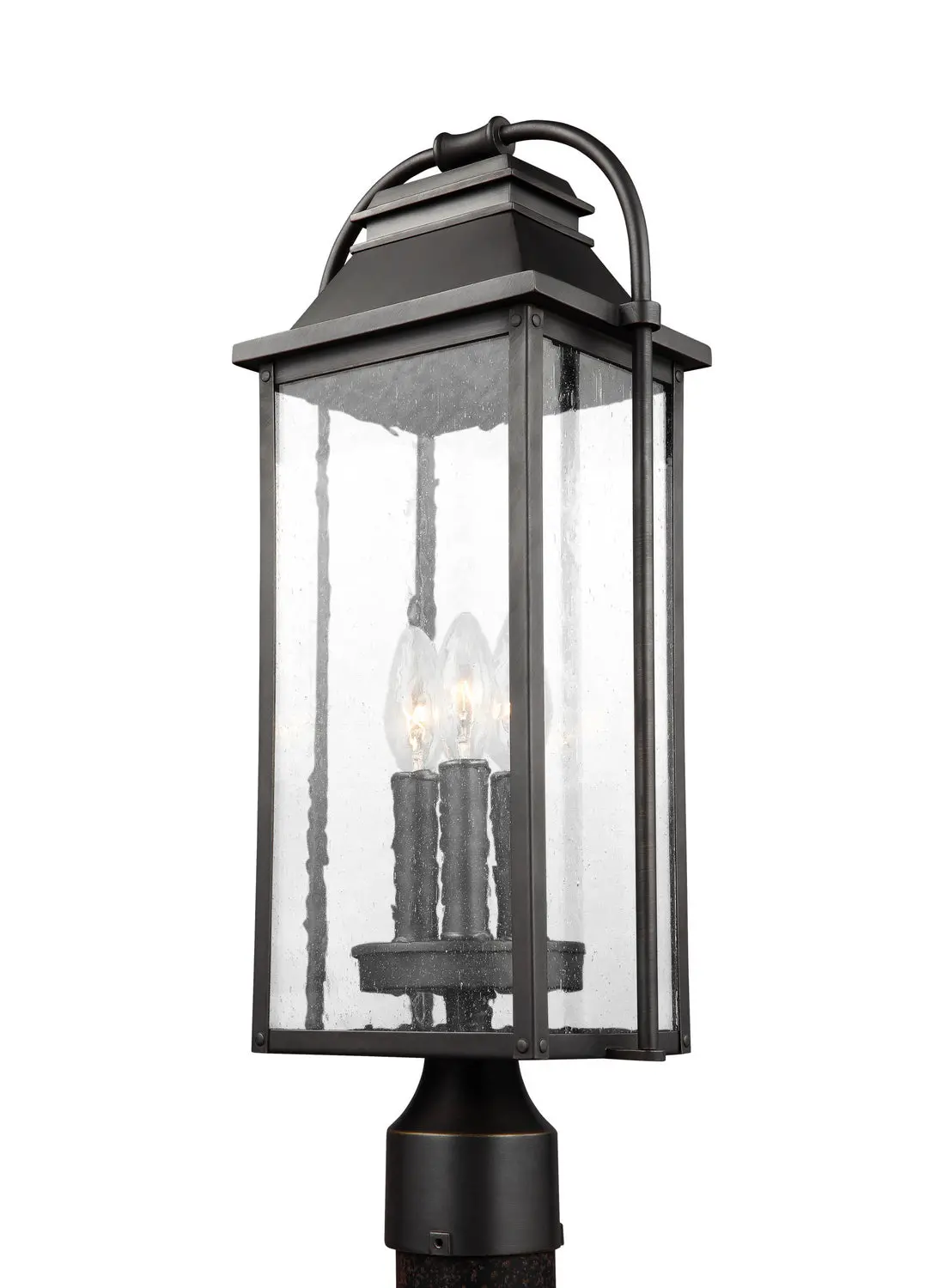 Visual Comfort Studio Three Light Post Lantern 1