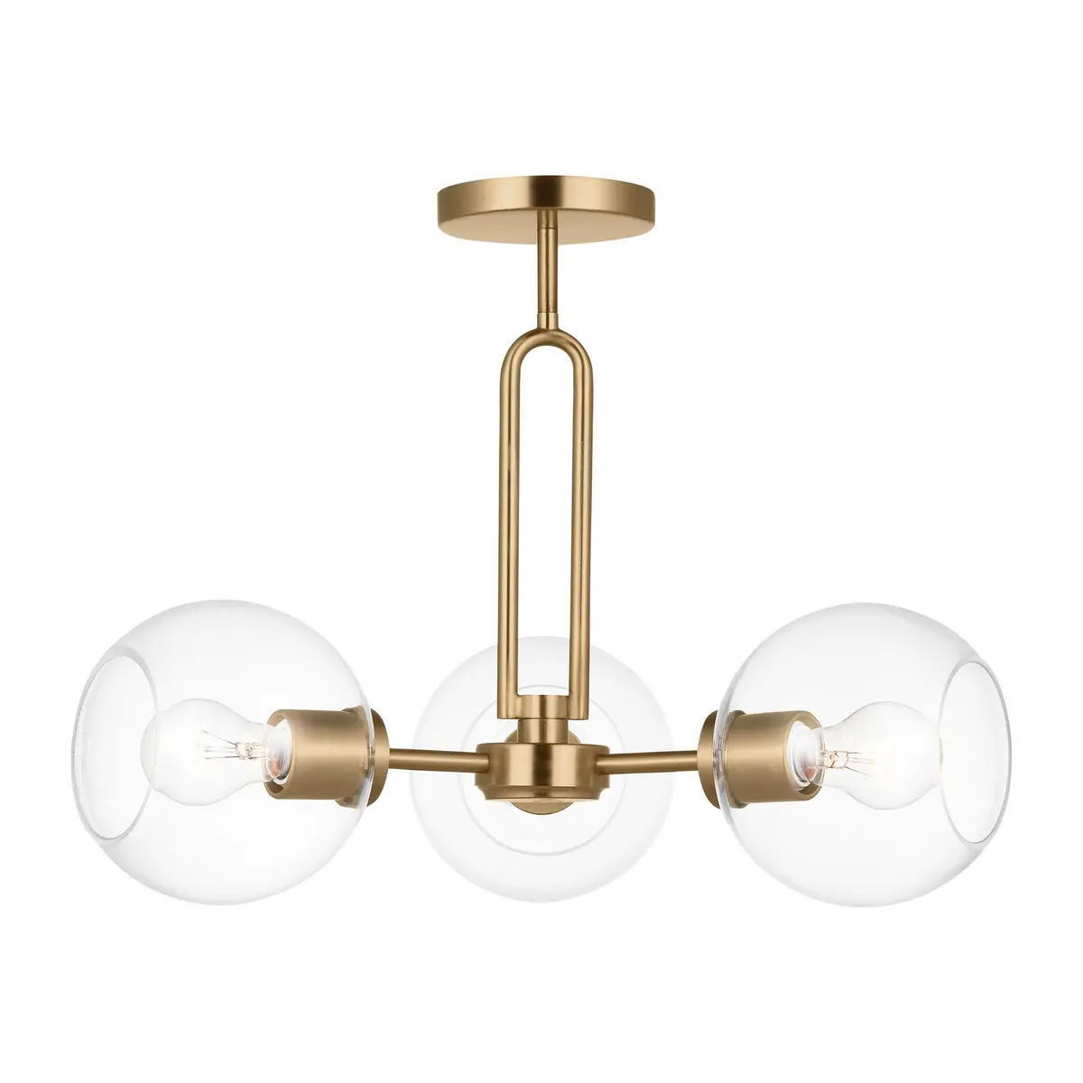 Visual Comfort Studio Three Light Semi-Flush Mount 1