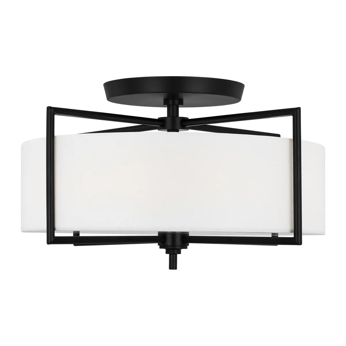 Visual Comfort Studio Three Light Semi-Flush Mount 1