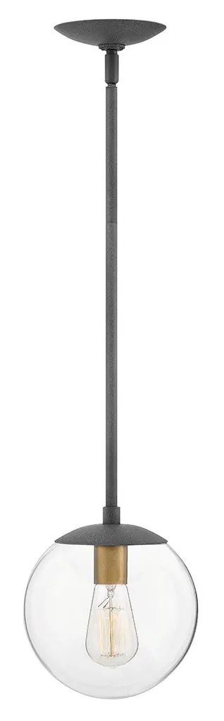 Warby Led Pendant In Aged Zinc 1