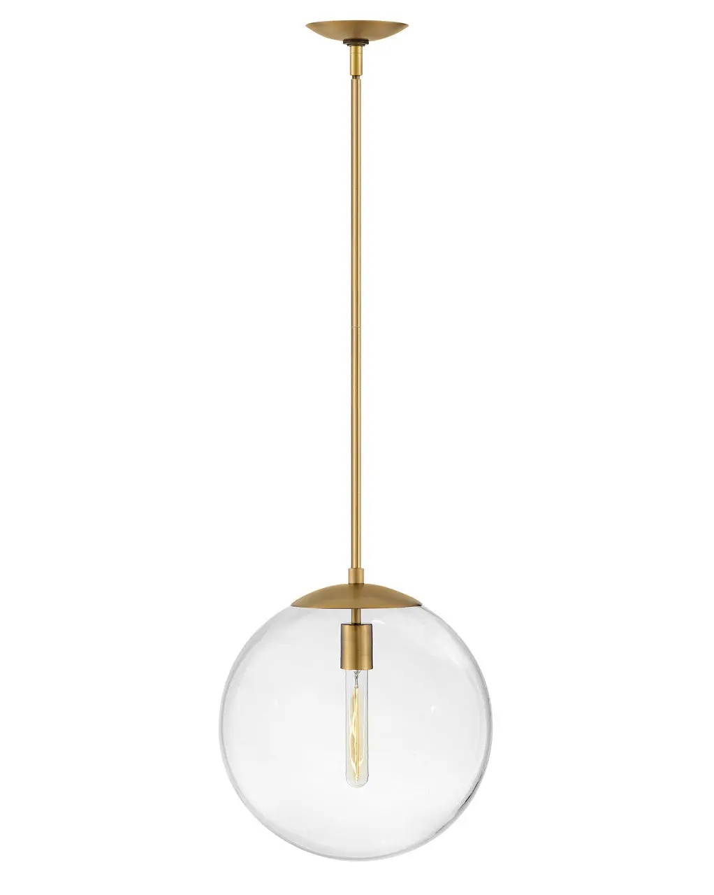 Warby Led Pendant In Heritage Brass 1