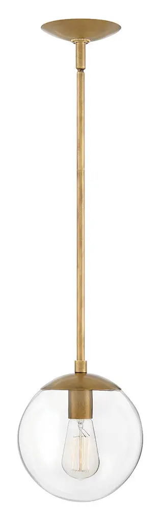 Warby Led Pendant In Heritage Brass 1