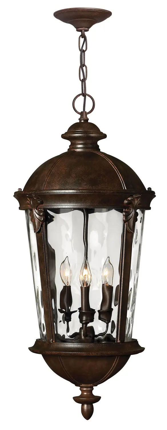 Windsor Led Hanging Lantern In River Rock 1