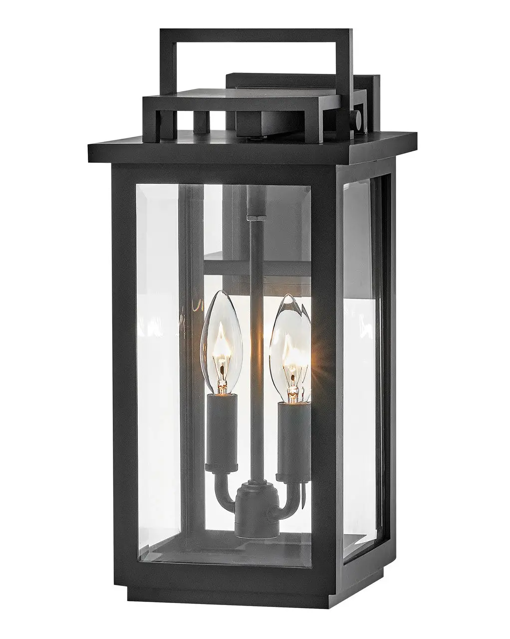 Winthorpe Led Wall Mount Lantern In Black 1