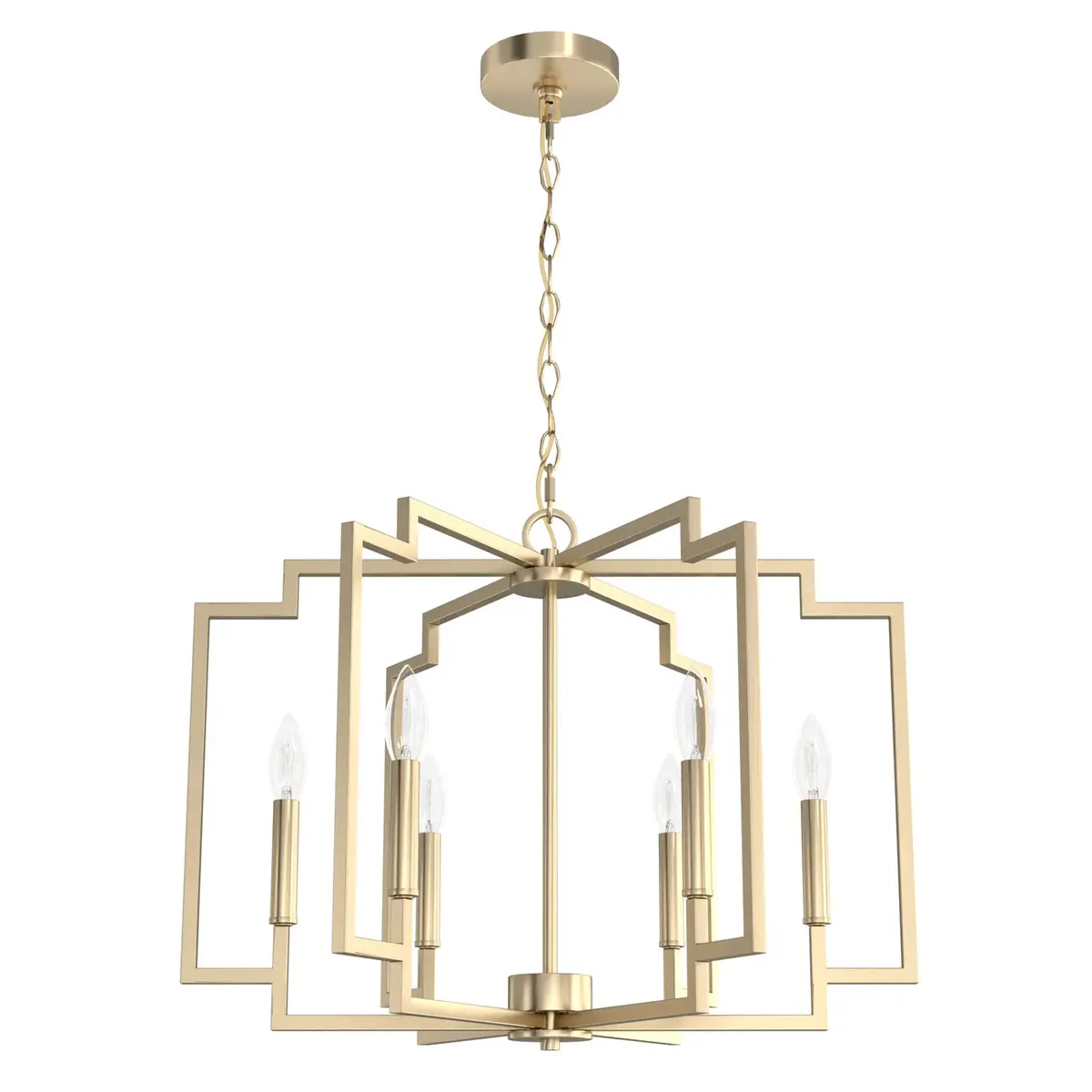 Zoanne Six Light Chandelier In Alturas Gold-Discontinued 1