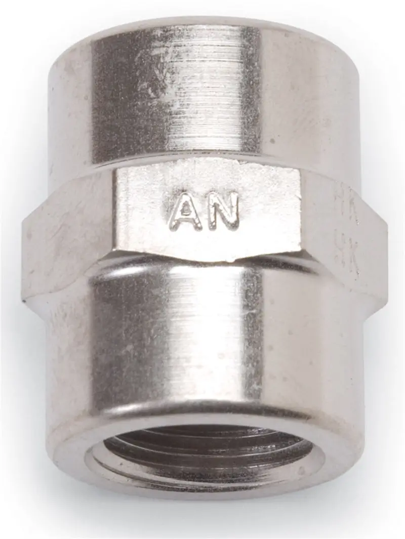 Russell Performance 1/8" Female Pipe Coupler – Endura Series, Stainless Steel, High-Pressure Fluid Transfer 1