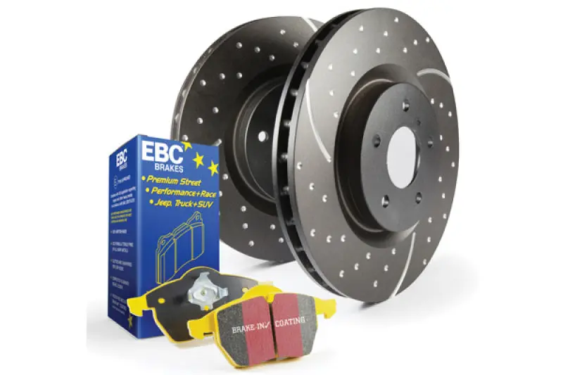 Ebc Yellowstuff S5 High-Performance Brake Kit – Pads + Gd Series Drilled & Slotted Rotors 1