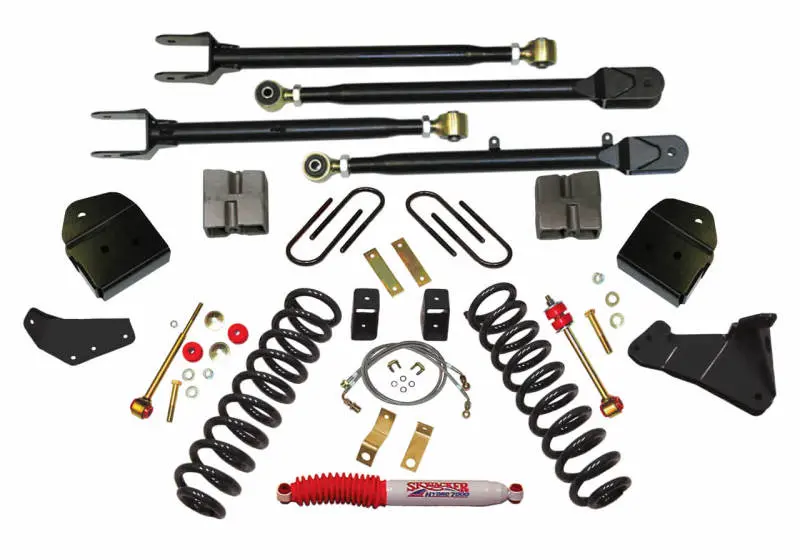 Skyjacker 4-Inch Lift Kit With Leaf Spring Shackle Kit For 2005 Ford F-250 4Wd Diesel 1