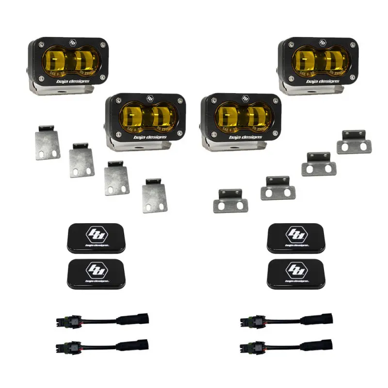 Baja Designs Sae-Compliant Dual Fog Light Kit For 2021–2022 Ford F-150 Raptor – Amber S2 Lens 1