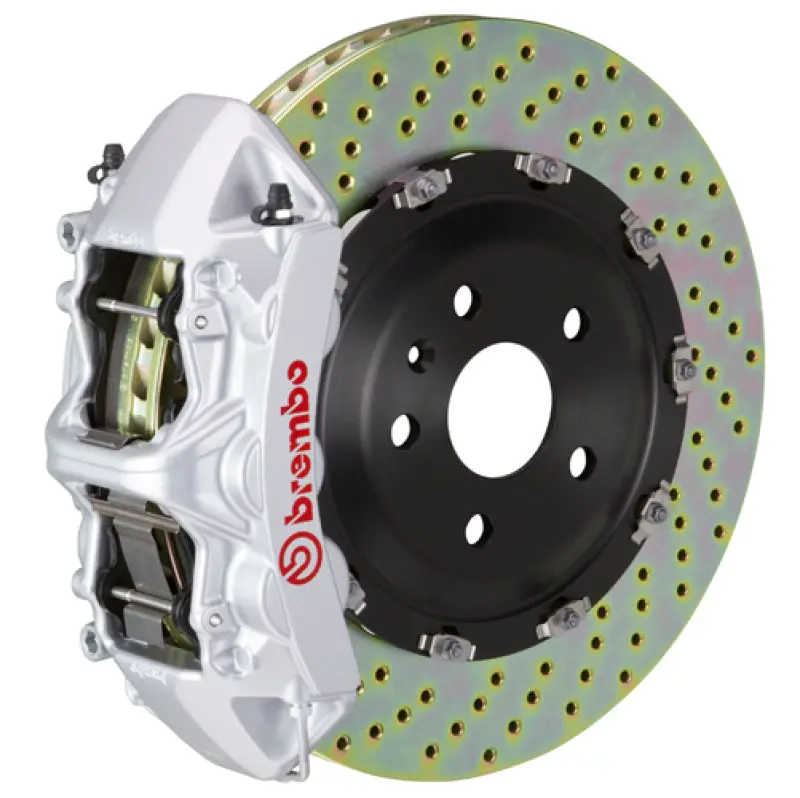 Brembo Front Gt Big Brake Kit For 2007–2018 Jeep Wrangler Unlimited – 6-Piston Calipers, 365X34Mm Drilled Two-Piece Rotors 1