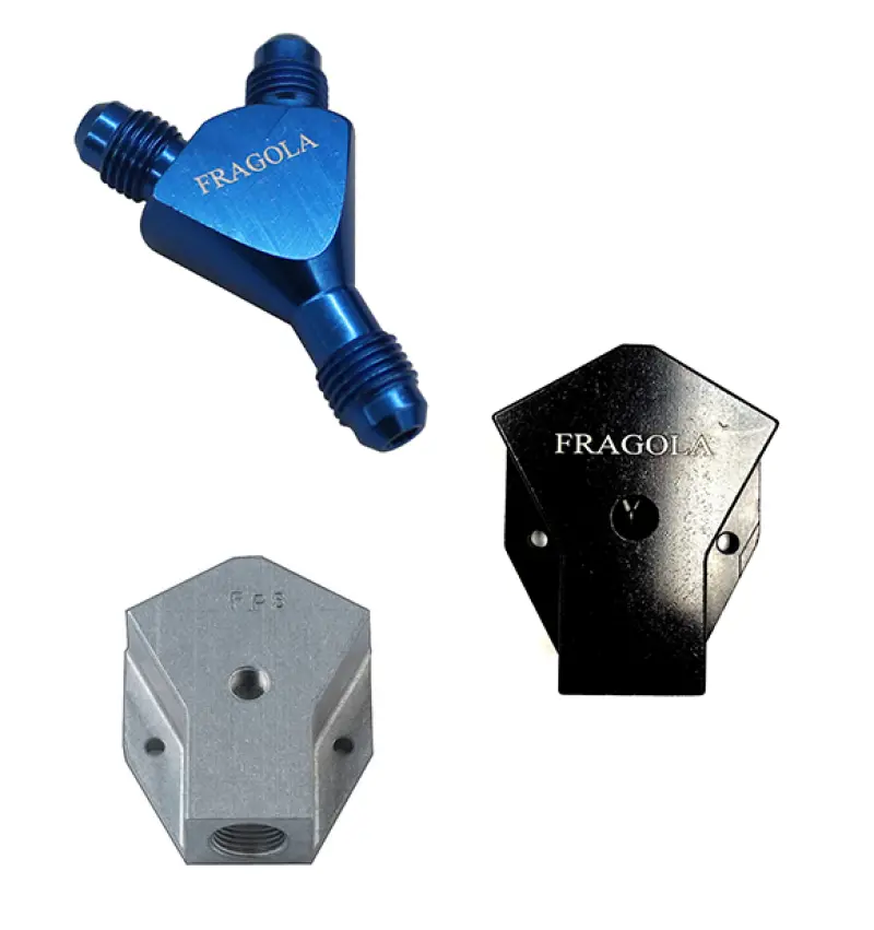 Fragola An-12 To Dual An-10 Black Y-Fitting – Precision Machined Aluminum Fluid Distribution Adapter 1