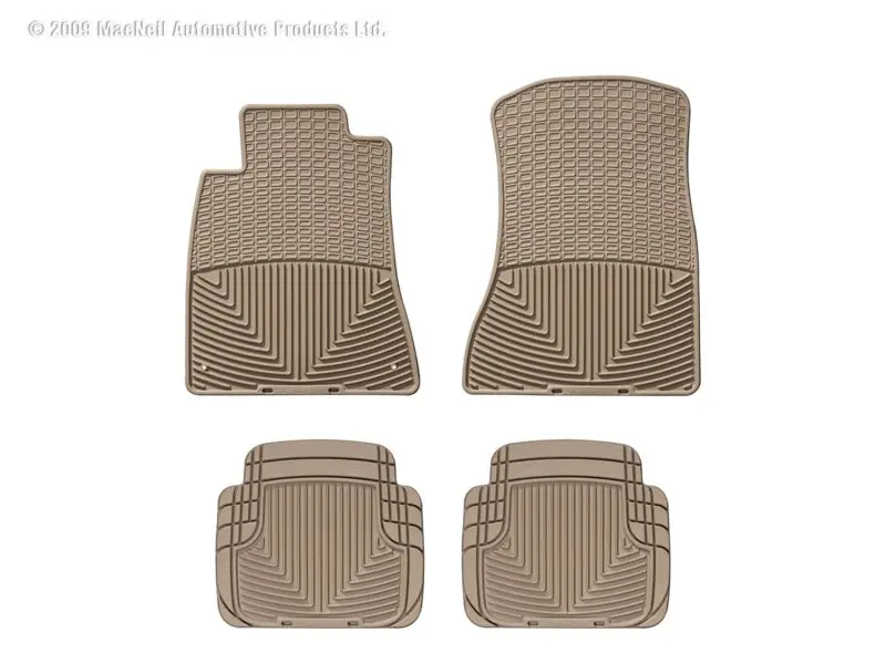 Wt Premium Rear Rubber Floor Mats — Tan Color, All-Weather Protection 1