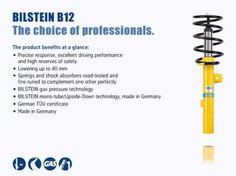 Bilstein B12 Suspension Kit For 2008 Volkswagen Beetle 10 Anos Hatchback — Front & Rear Coilover System 1