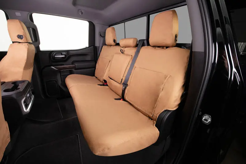 Covercraft 21-24 Ford F-150 Polycotton Seatsaver Custom Front Row Seat Covers - Tan 1
