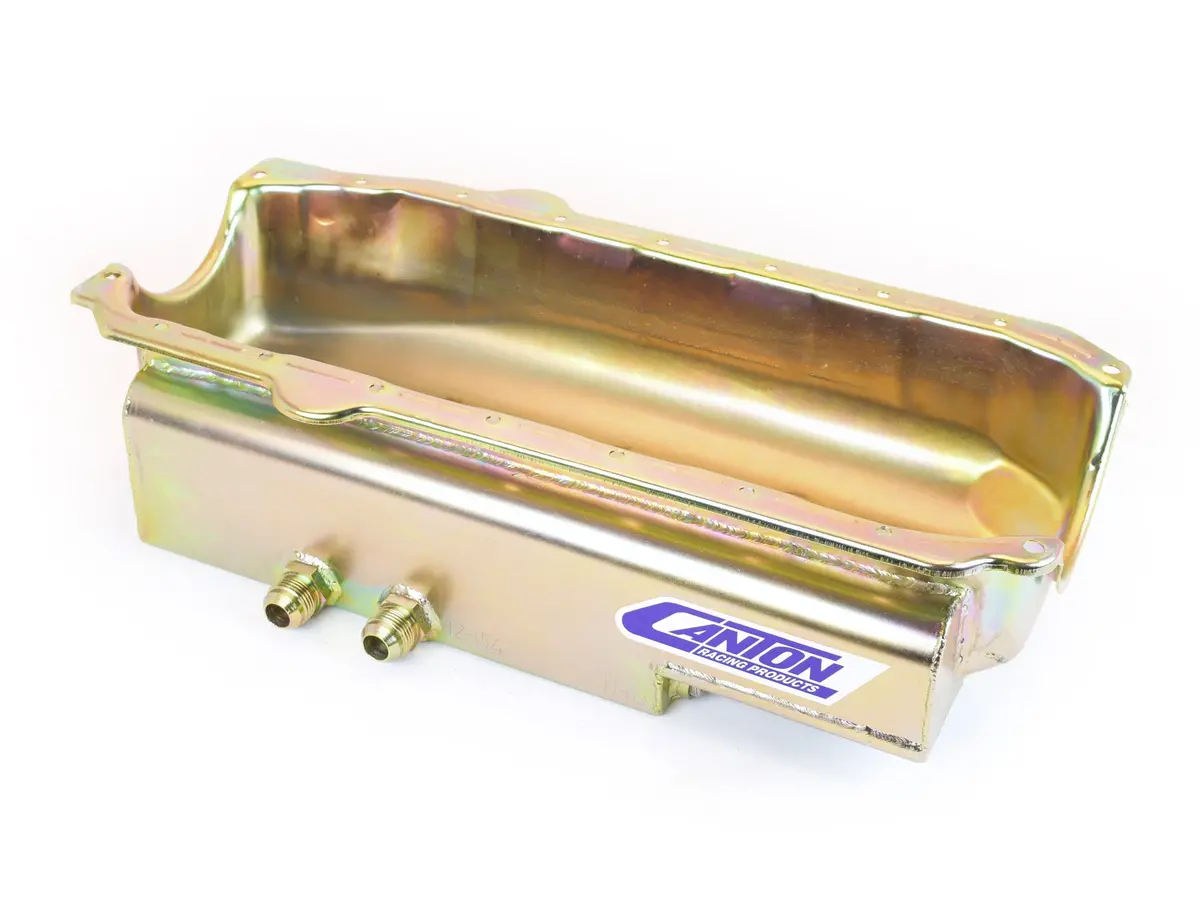 Canton Dry-Sump Oil Pan For Pre-1985 Small-Block Chevy – Right-Hand Exit, Power Pan Design 1