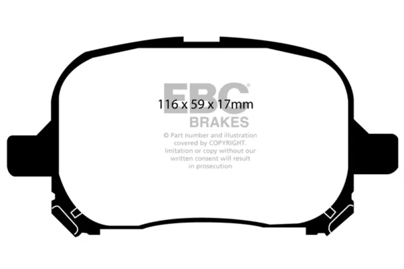 Ebc Ultimax2 Front Brake Pads For 1997–1999 Lexus Es300 (3.0L) 1