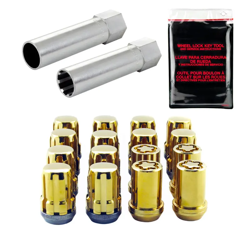 Mcgard Spline Drive Wheel Lock Kit – 4-Lug, M12X1.25, Gold Finish With Installation Tool 1