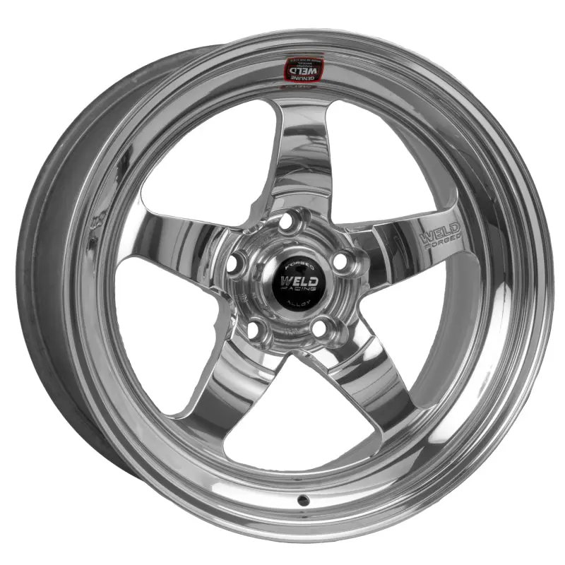 Weld S71 Polished Aluminum Drag Wheel – 17X12, 5X4.5 Bolt Circle, 4.8" Backspace, Medium Pad Finish 1