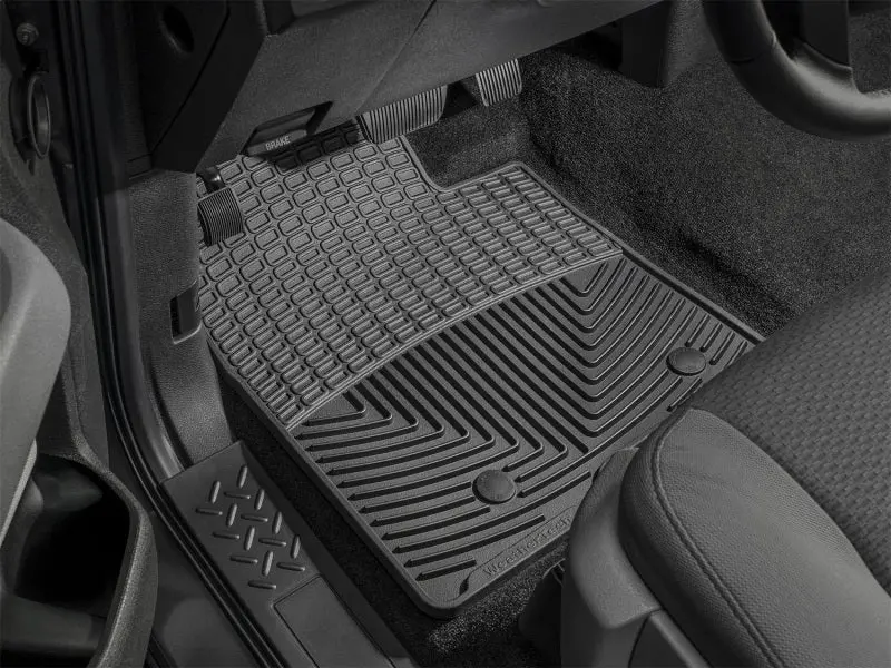 Wt Rubber Floor Mats – Front Row, Heavy-Duty Black Trimmed All-Weather Protection 1