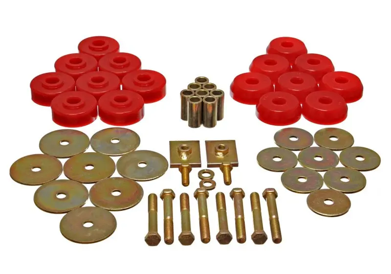 Energy Suspension Red Body Mount Bushing Kit – Excludes Convertible Models 1