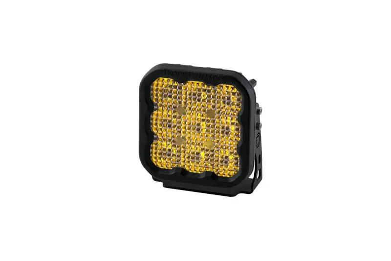 Diode Dynamics Ss5 Led Pod Light — Single Yellow Flood Beam 1
