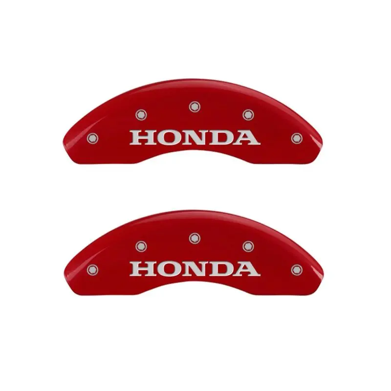 Mgp Engraved Caliper Covers — Red-Finished Front & Rear With Honda H Logo For 2019 Civic 1