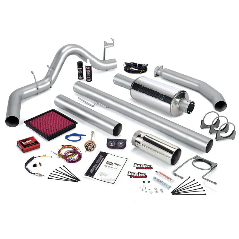 Banks Power Stinger Exhaust System For 1998 Dodge Ram 5.9L Standard Cab – Stainless Steel, Chrome Tip 1