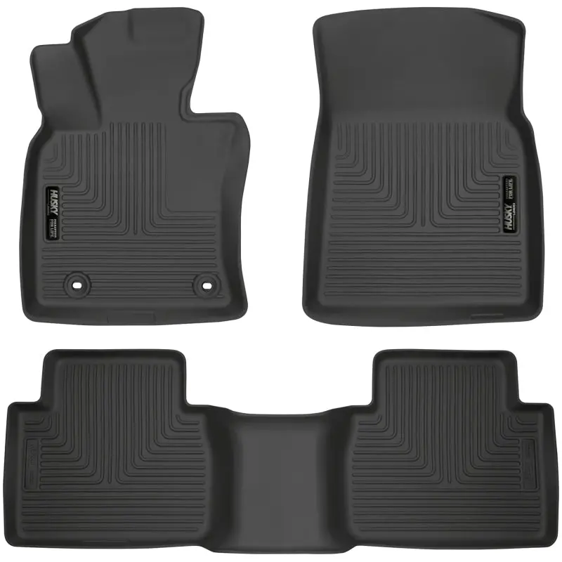 Husky Liners Weatherbeater Floor Liners In Black For 2018 Toyota Camry (Front + Second Row) 1
