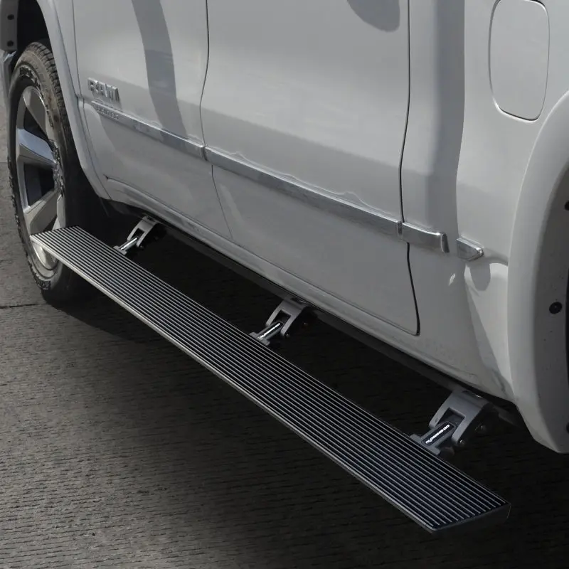 Go Rhino 19-24 Ram 1500 Quad Cab 4Dr E1 Electric Running Board Kit (No Drill) - Tex. Blk 1