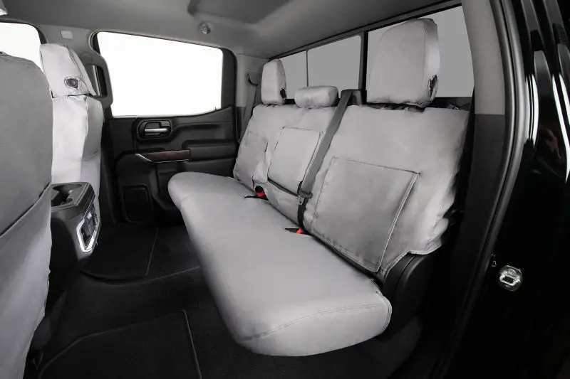 Covercraft Seatsaver Custom Seat Covers For 2007–2013 Toyota Tundra – Second Row, Polycotton Blend, Grey Finish 1