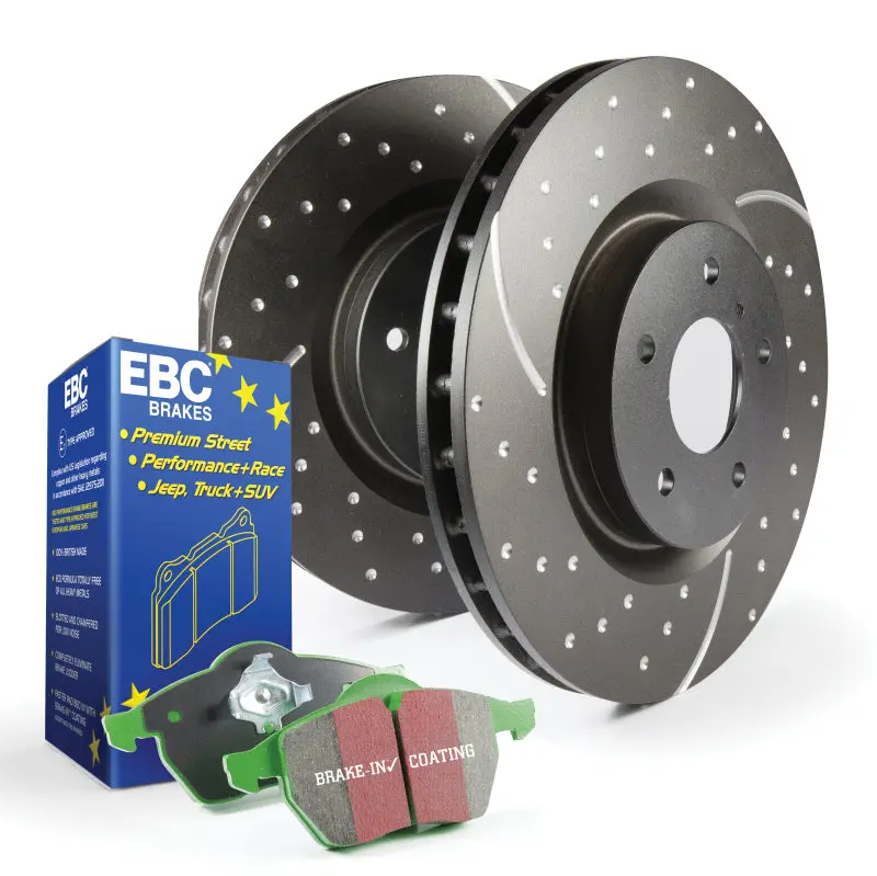 Ebc Greenstuff Brake Kit – S10 Series Pads + Gd Drilled & Slotted Rotors 1