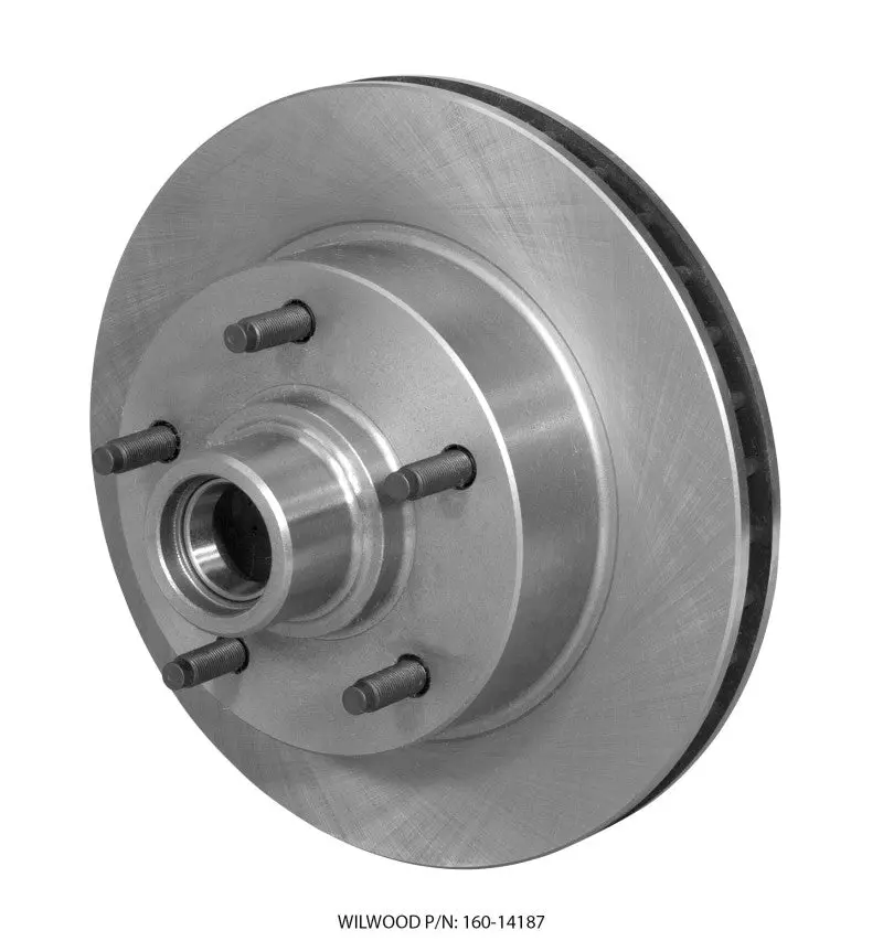 Wilwood Vented Brake Rotor With Hub And Studs For Ford F100 — 11.72" Diameter × 1.19" Thickness, 5×5.5" Bolt Pattern 1