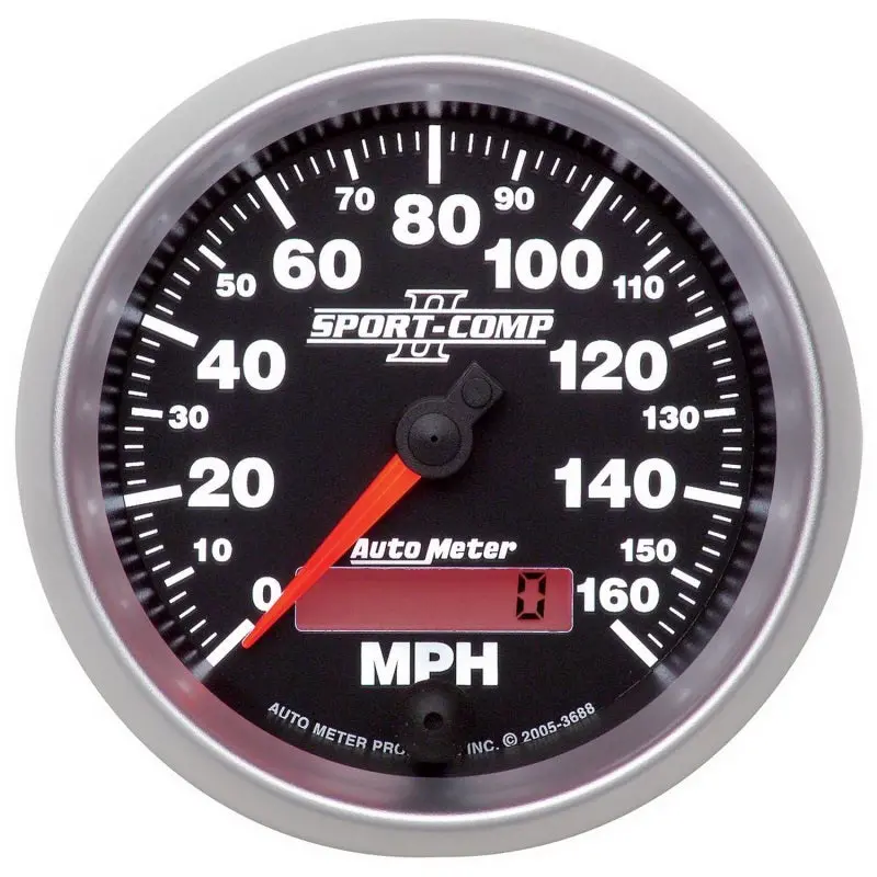 Autometer Sport-Comp Ii 3-3/8-Inch Programmable Electronic Speedometer (0–160 Mph) 1