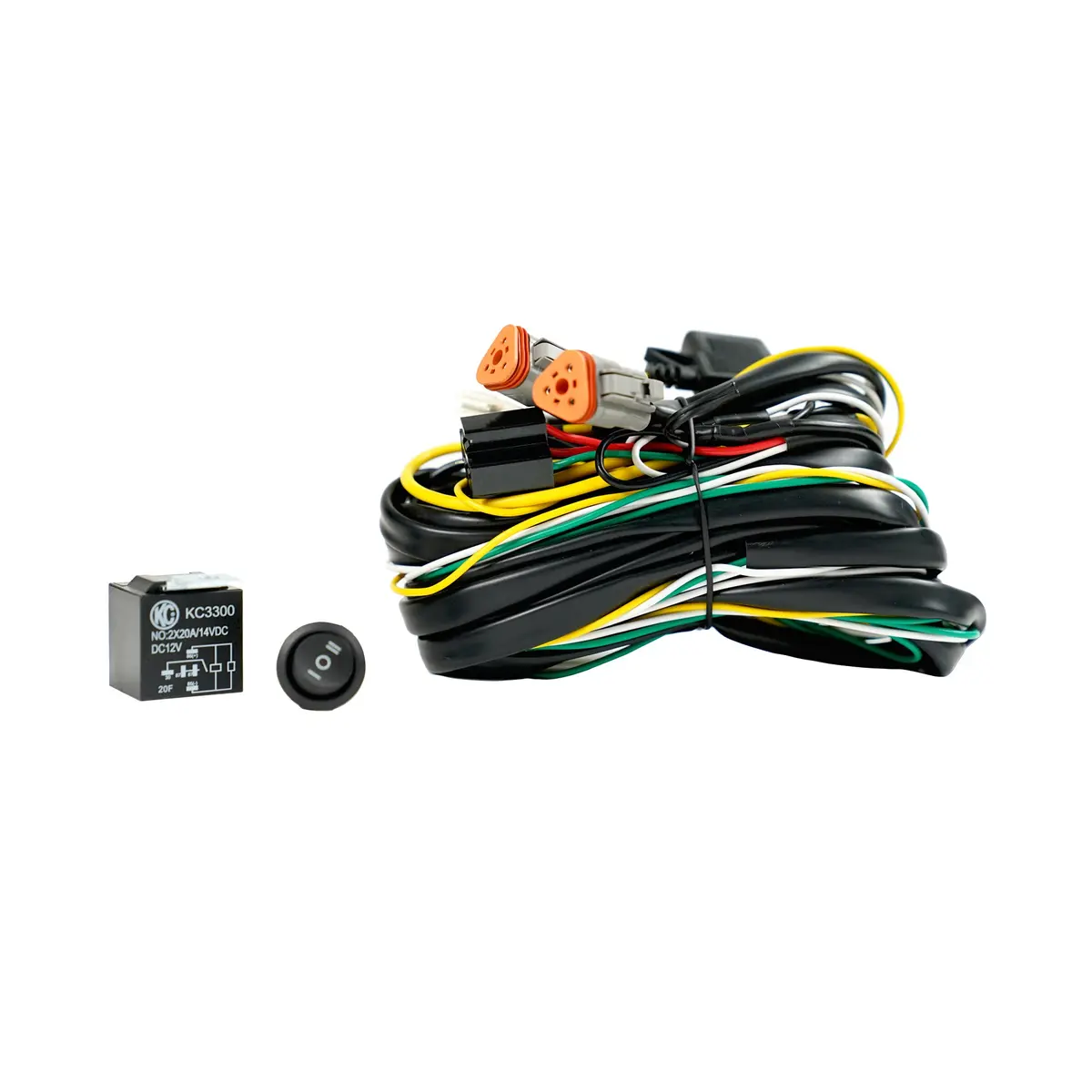 Flex Era Wiring Harness Kit – 40A Relay, 3-Position Led Rocker Switch, 3-Pin Deutsch Connectors 1
