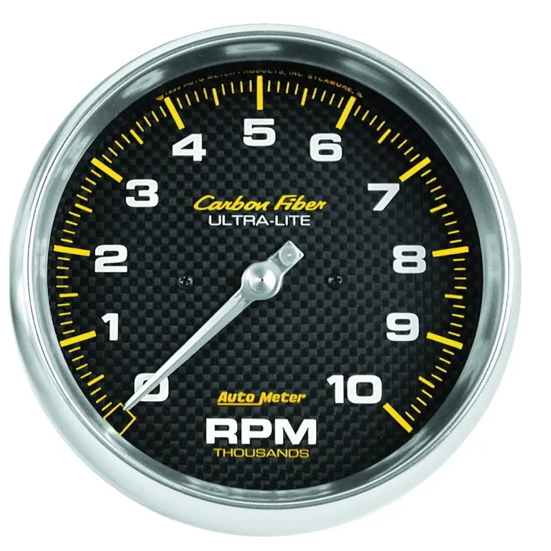 Autometer Carbon Fiber 5-Inch Tachometer With 10,000 Rpm Range 1