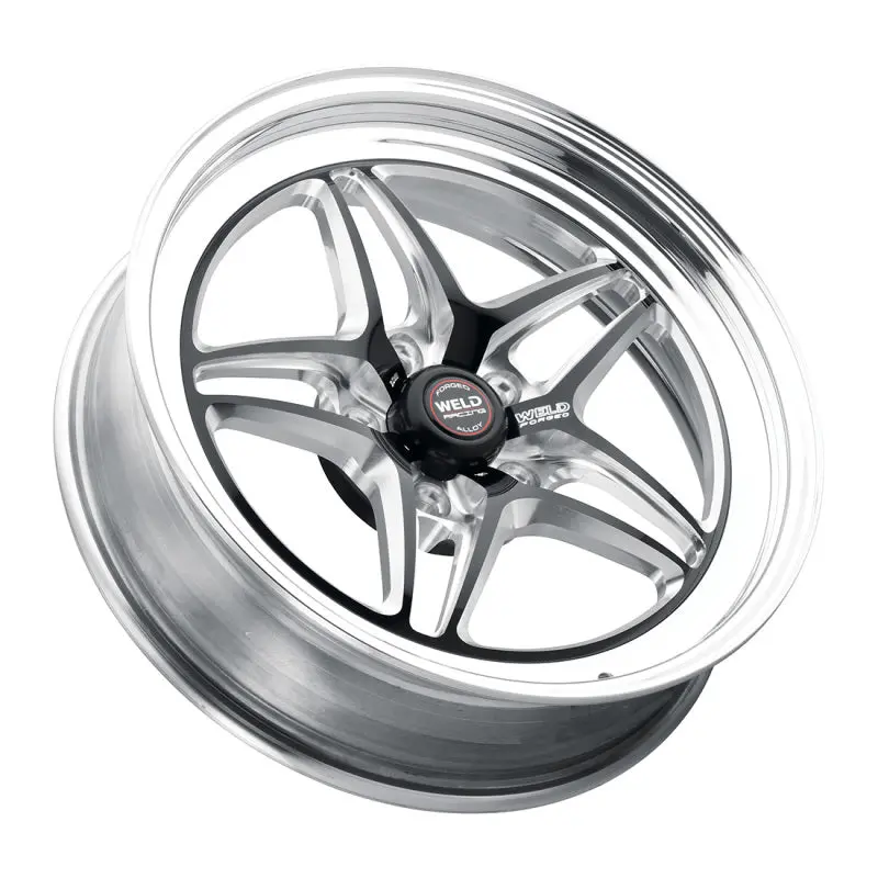 Weld S81 Black Non-Beadlock Wheel: 18X10In, 5X115Mm Bolt Pattern, 6.6In Backspace, High-Pad Design 1